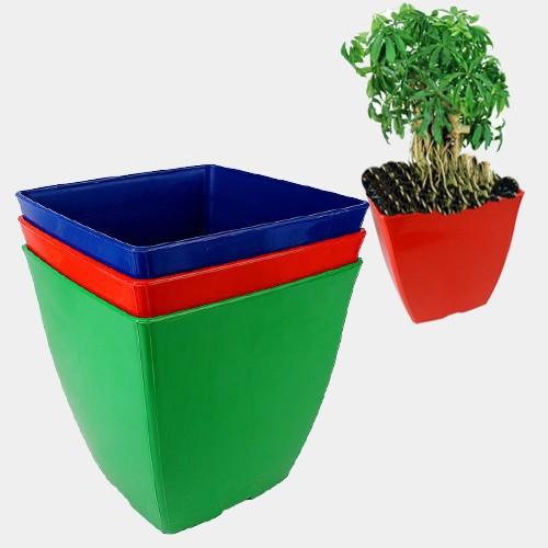 CHẬU NHỰA TRỒNG CÂY VUÔNG 16X15CM - SET 5 CÁI