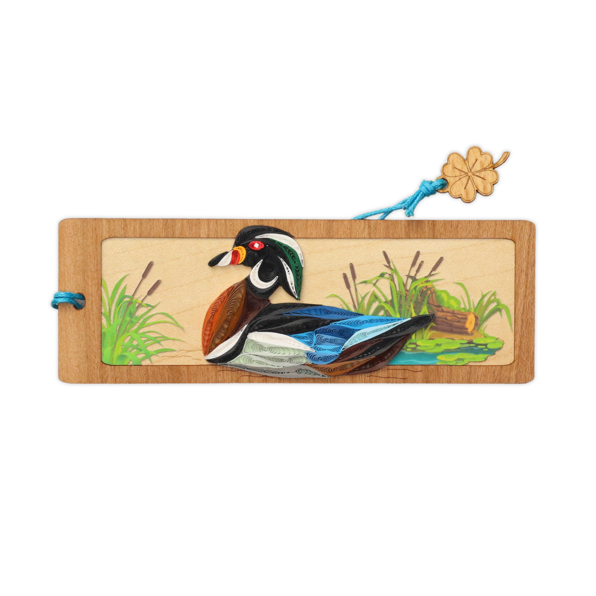 Bookmark Giấy Xoắn Nghệ Thuật - Chim vịt gỗ - The Calm of Nature -  Animals - Việt Net