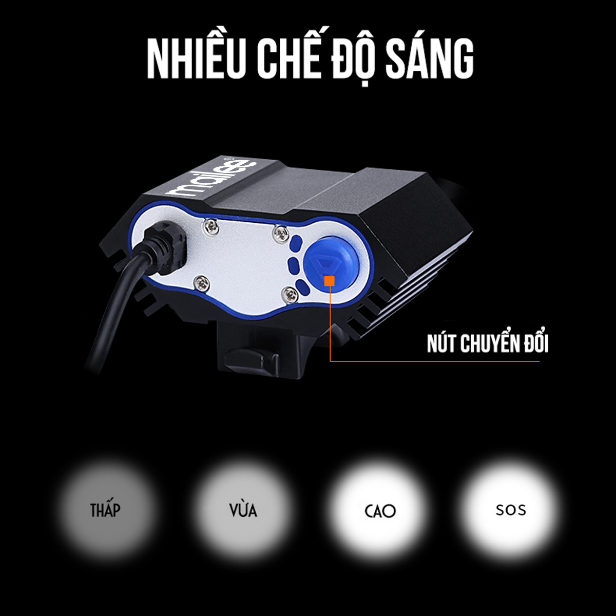 Đèn Trợ Sáng Xe Đạp Gắn Ghi Đông Cho Xe Đạp Thể Thao MTB 3xT6 900 lumens N3 Nhiều Chế Độ Sáng Chiếu Rộng Siêu Sáng Chống Nước Mai Lee