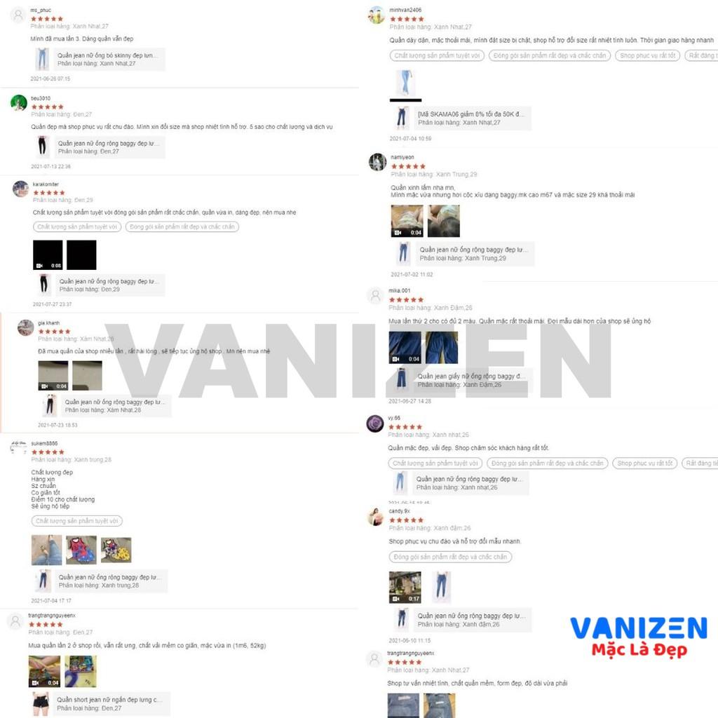 Chân váy jean nữ đẹp lưng cao trơn hàng cao cấp mã 360 VANIZEN