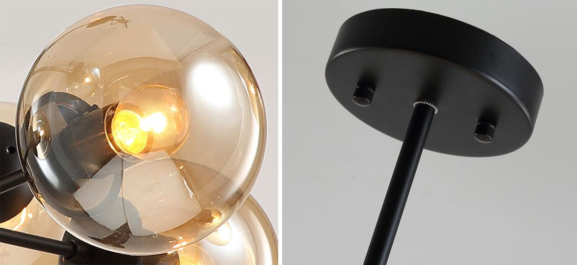 Đèn chùm INSOL sang trọng, tinh tế trang trí phòng khách hiện đại - kèm bóng LED chuyên dụng