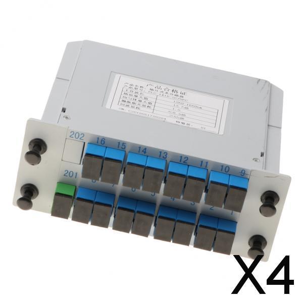 4x1 to 16 SC/UPC Inserted PLC Fiber Optical Splitter FTTH Fiber Splitter