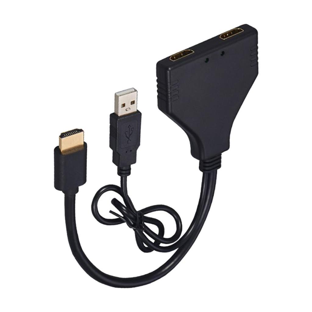 2.0 1  Splitter  Male to 2   Female UHD Adapter Converter