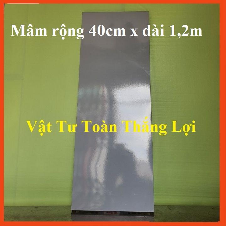 Mâm sắt V lỗ ( rộng 40cmx dài 120cm) ráp kệ sắt V lỗ đa năng