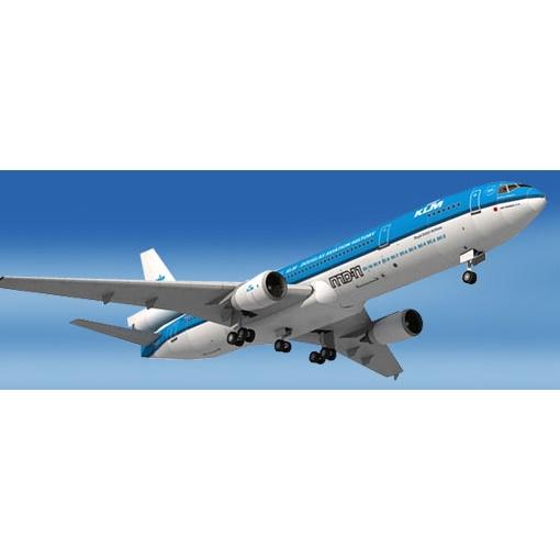 Mô hình giấy máy bay KLM MD-11 tỉ lệ 1/100