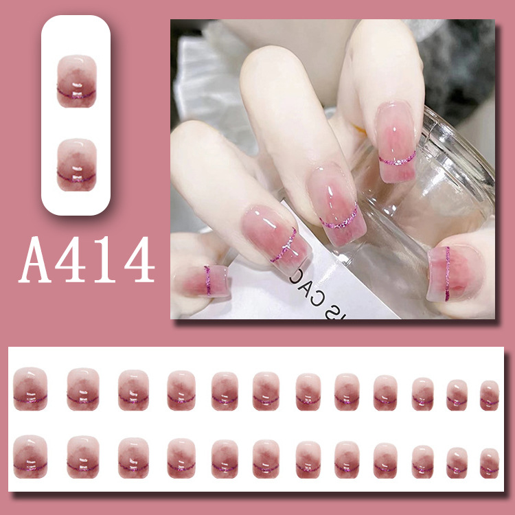 A414-Hộp NAIL BOX 24 móng họa tiết nhiều màu sắc thời trang