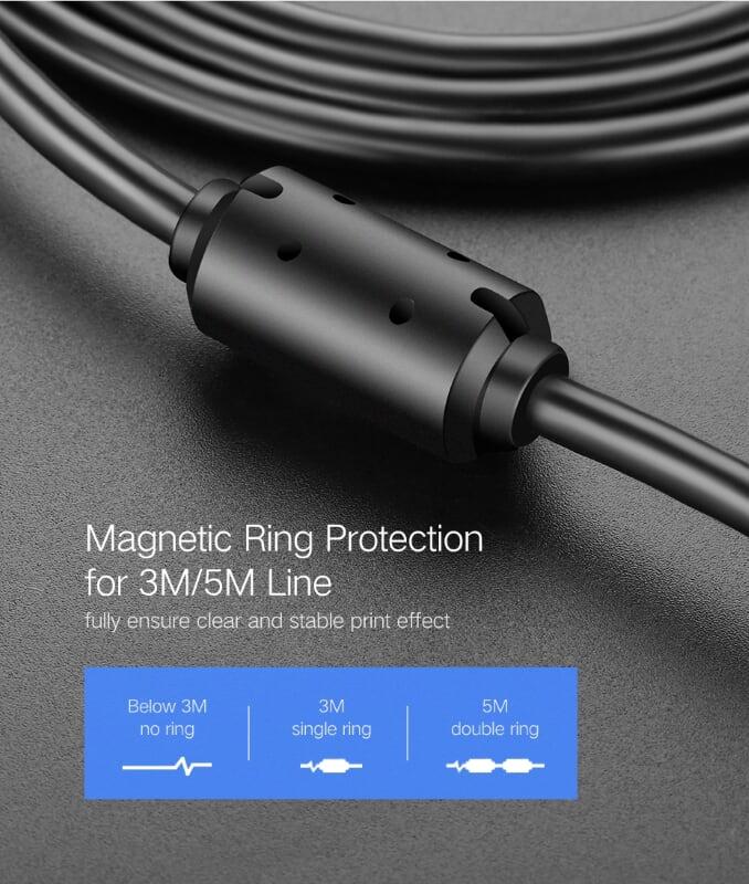 Ugreen 20847 2M màu Đen Cáp USB 2.0 sang USB B máy in đầu mạ vàng Ugreen US135 - Hàng Chính Hãng