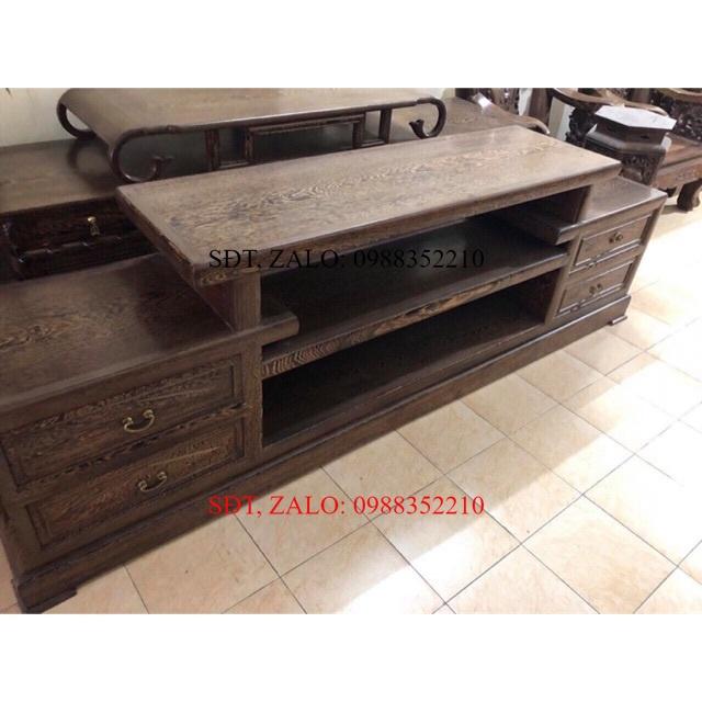 ️ Kệ tivi gỗ mun đuôi công sơn hoàn thiện PU nội thất nhà cửa