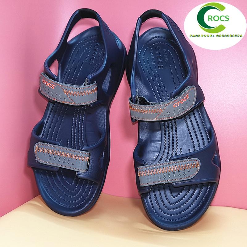 Giày sandal nhựa chống hôi chân -Croslite-Swiftwater-river cho nam màu navy