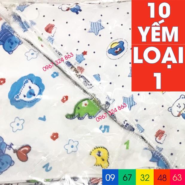 10 khăn yếm tam giác cotton hình ngộ nghĩnh có cúc bấm cho bé yêu