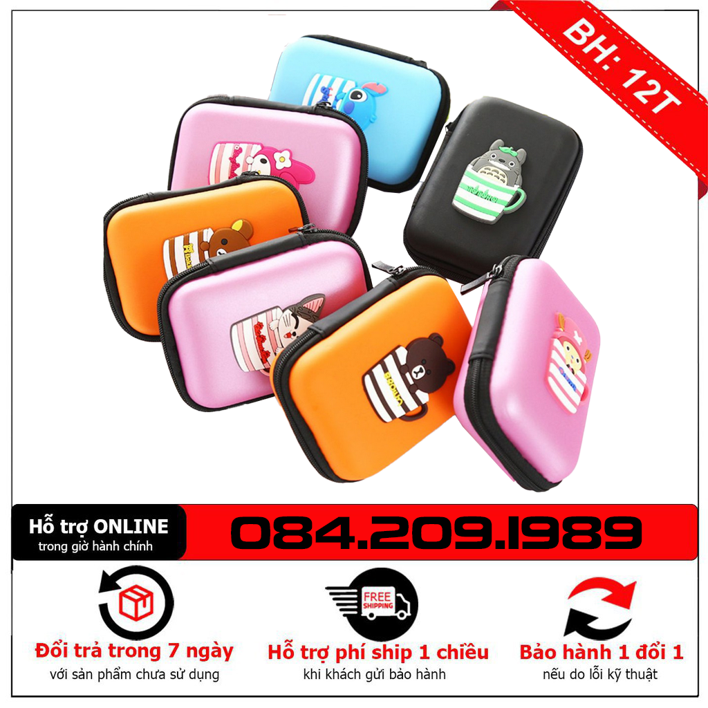Ví hình chữ nhật nhiều mẫu mã độc đáo - Đựng tiền, tai nghe, phụ kiện nhỏ gọn xinh xắn - Giao màu ngẫu nhiên