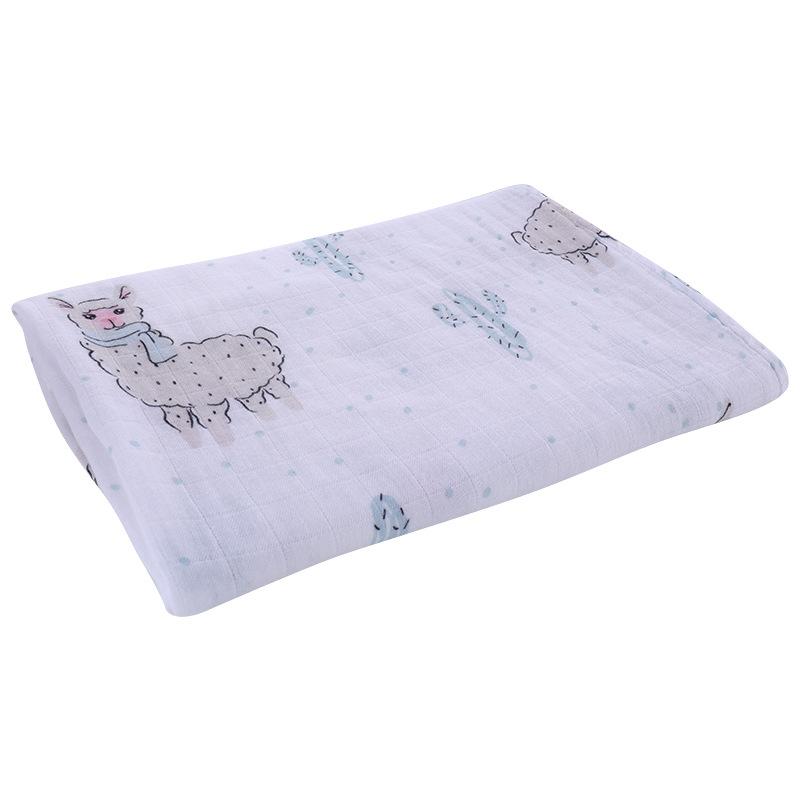 120X120Cm Muslin Bé Đầm Chăn Chức Năng Thiết Kế Quấn Bé Bao Bọc Rainbow In Hình Bé Sơ Sinh Gối