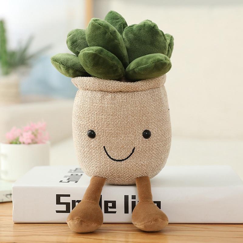 Đồ chơi búp bê nhồi bông hình cây mọng nước nhân tạo dễ thương mềm mại thoải mái có thể giặt sạch được trang trí nhà cửa