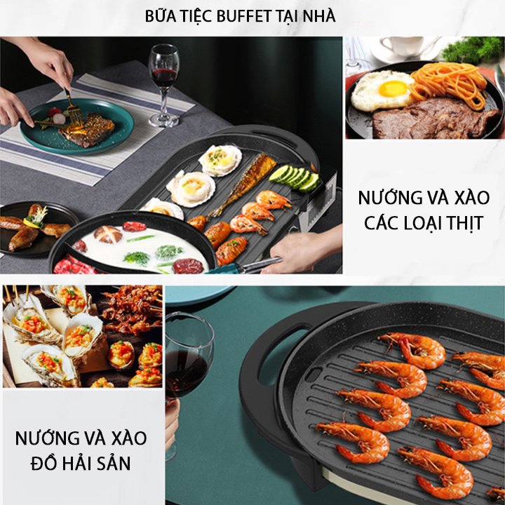 Bếp lẩu nướng đa năng 2 trong 1 Liven SK-J6860 Hàng Chính Hãng