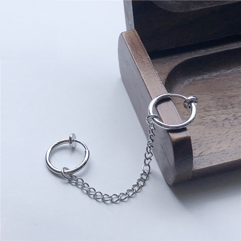 Bông tai xích đơn cá tính không cần xỏ lỗ