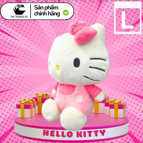 Gấu Bông Hello Kitty Size L Cho Bé Cao Cấp, Thú bông Hello kitty cho bé, Gấu Bông lớn, Gấu bông Cao Cấp Mềm Mịn Size 52cm, Quà tặng đáng yêu - Sản phẩm chính hãng, Phân phối bởi Teenbox
