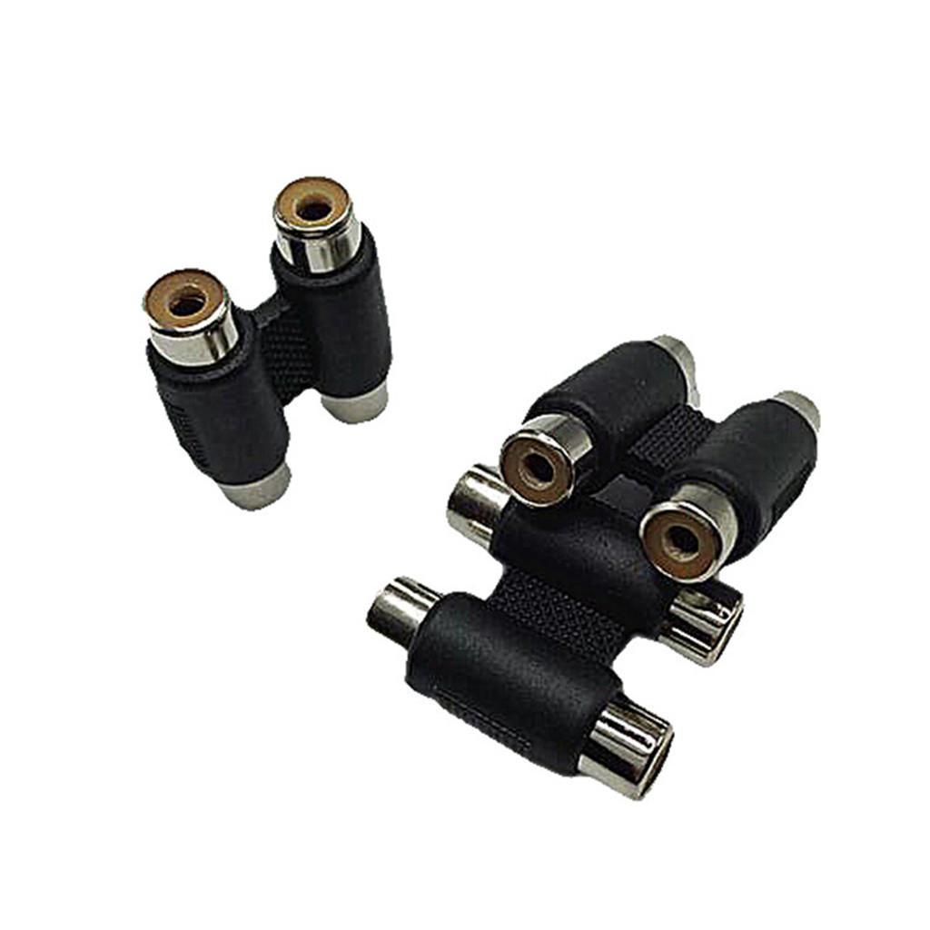 2 RCA Female to Female Coupler Joiner Audio/Video Cable Connector Extension