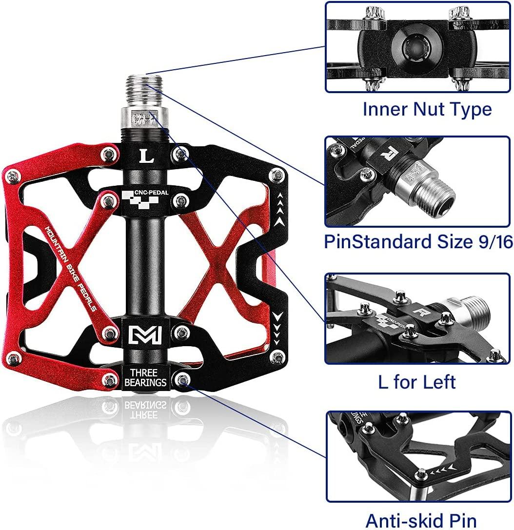 Bàn Đạp Xe Đạp, Bàn Đạp Phẳng MTB Thân Nhôm CNC