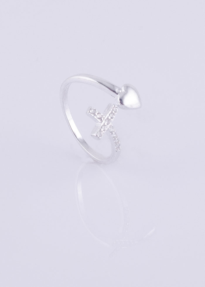 Nhẫn bạc nữ S925 Italia Bạc Xinh Huệ Ngân Tình yêu vĩnh cửu RR1156