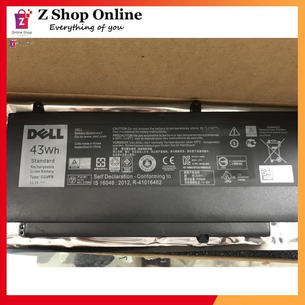 Pin (Original ) Dùng Cho Laptop Dell Inspiron 15 7547 7548 D2VF9 43Wh