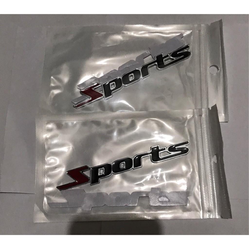 Chữ Sports 3D Thể Thao Hợp Kim Nhôm Dán Trang Trí Ô Tô Xe Hơi