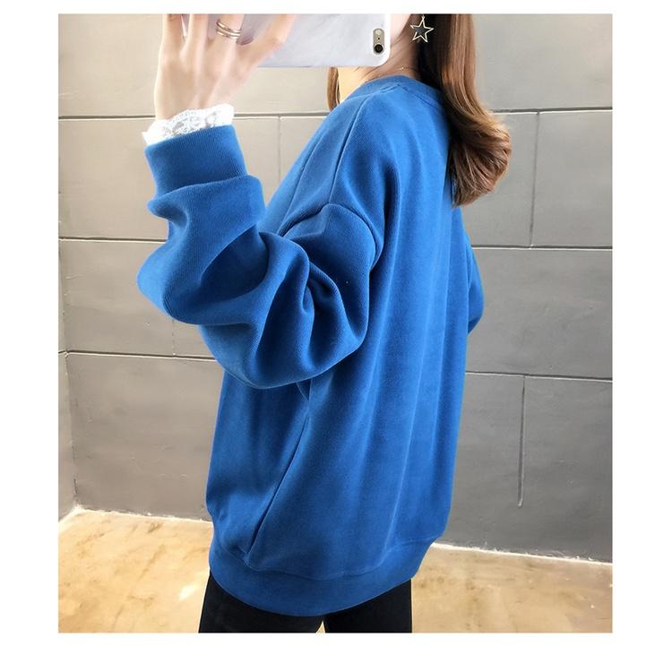 Áo Sweater Nỉ Xanh Dài Tay GOODBYE HELLO