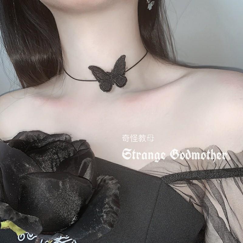 Choker bướm thêu, phụ kiện chụp ảnh