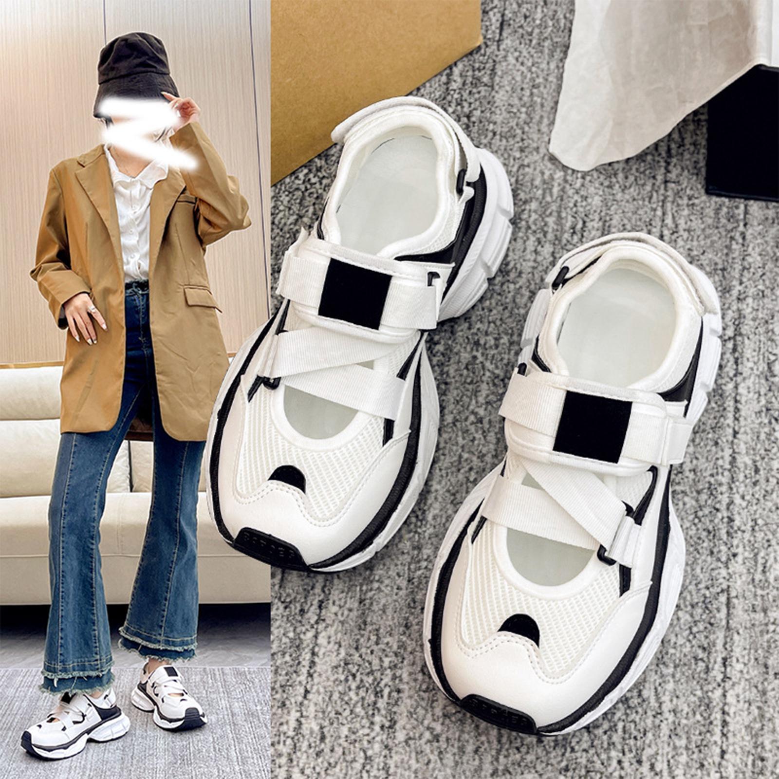 Women's Walking Shoes Sandals Heightening Sole Soft Lightweight Fashion Leisure Sneakers Trainers Shoes for Commuting Fishing Outdoor Indoor