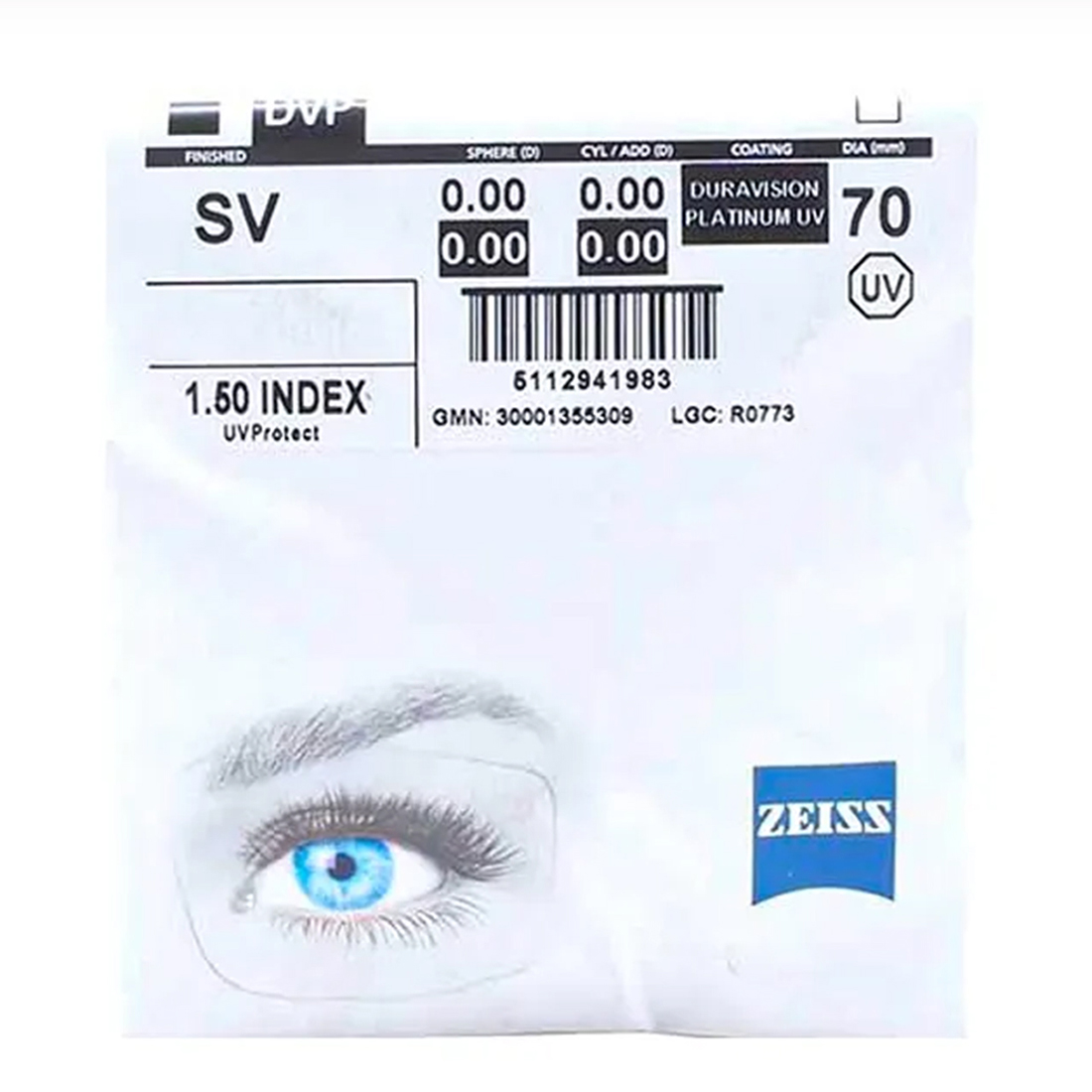 Tròng kính Zeiss chống ánh sáng xanh DuraVision Platinum UV