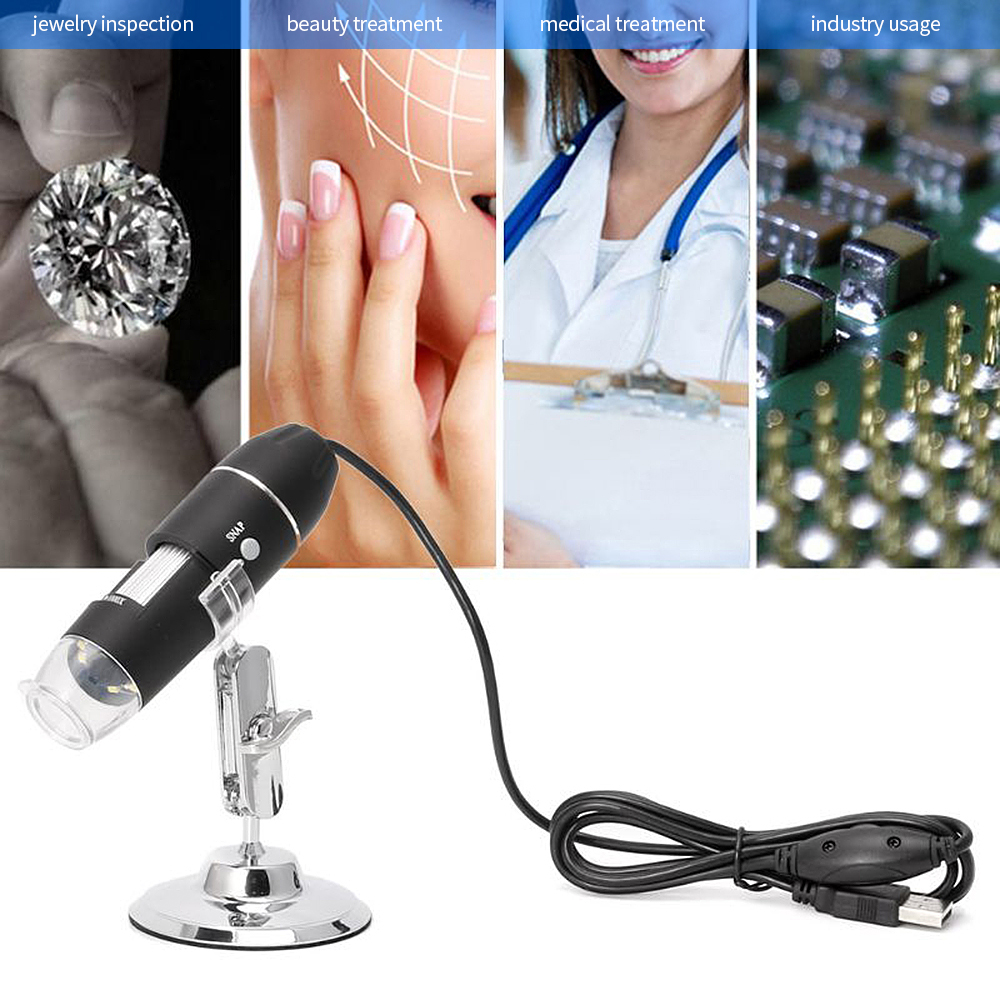 Kính hiển vi di động kỹ thuật số USB 1600X với 8 đèn LED có thể điều chỉnh