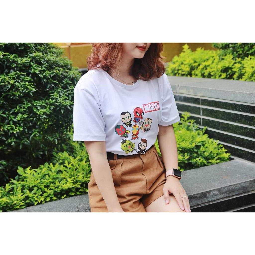 Áo thun unisex marvel chibi mới nhất 2019