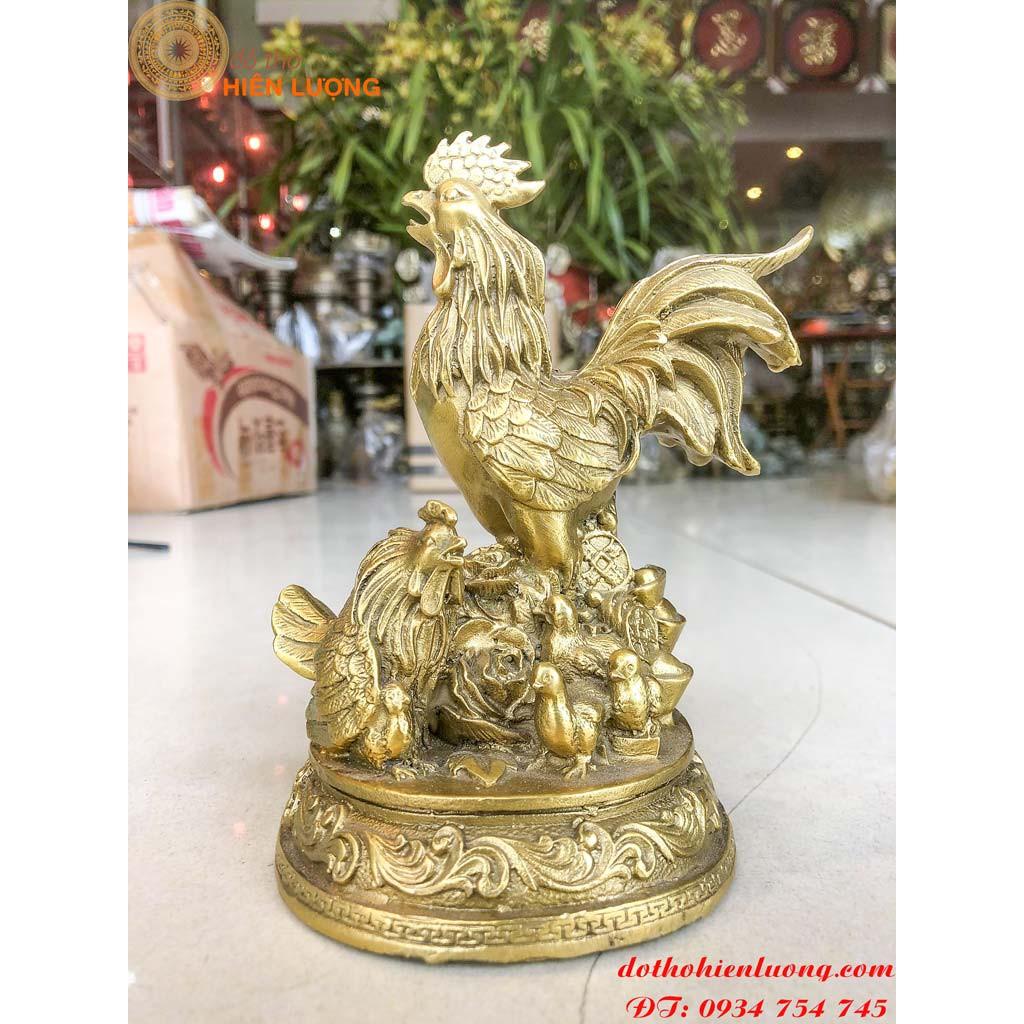 Tượng Gia Đình Gà Hạnh Phúc - Kê Đắc Phúc - Tượng Đồng Phong Thủy