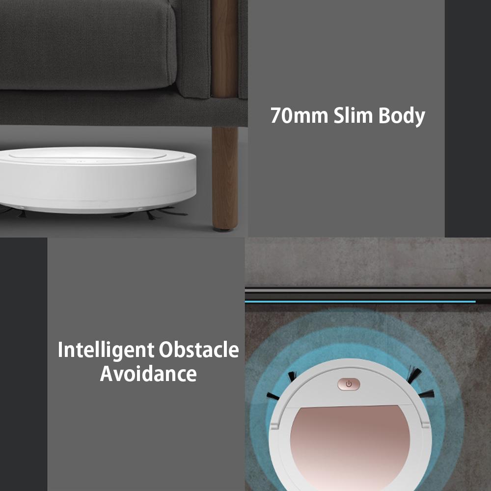 Robot hút bụi 3 trong 1, quét, lau, hút bụi,chất liệu ABS cao cấp, hình thức ngắn gọn và đẹp mắt, sử dụng lâu bền