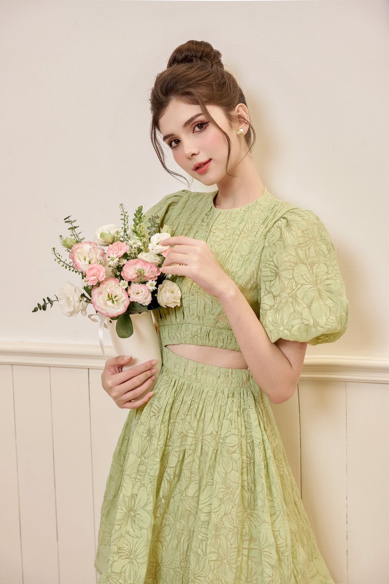 OLV - Đầm Sage Jacquard Dress