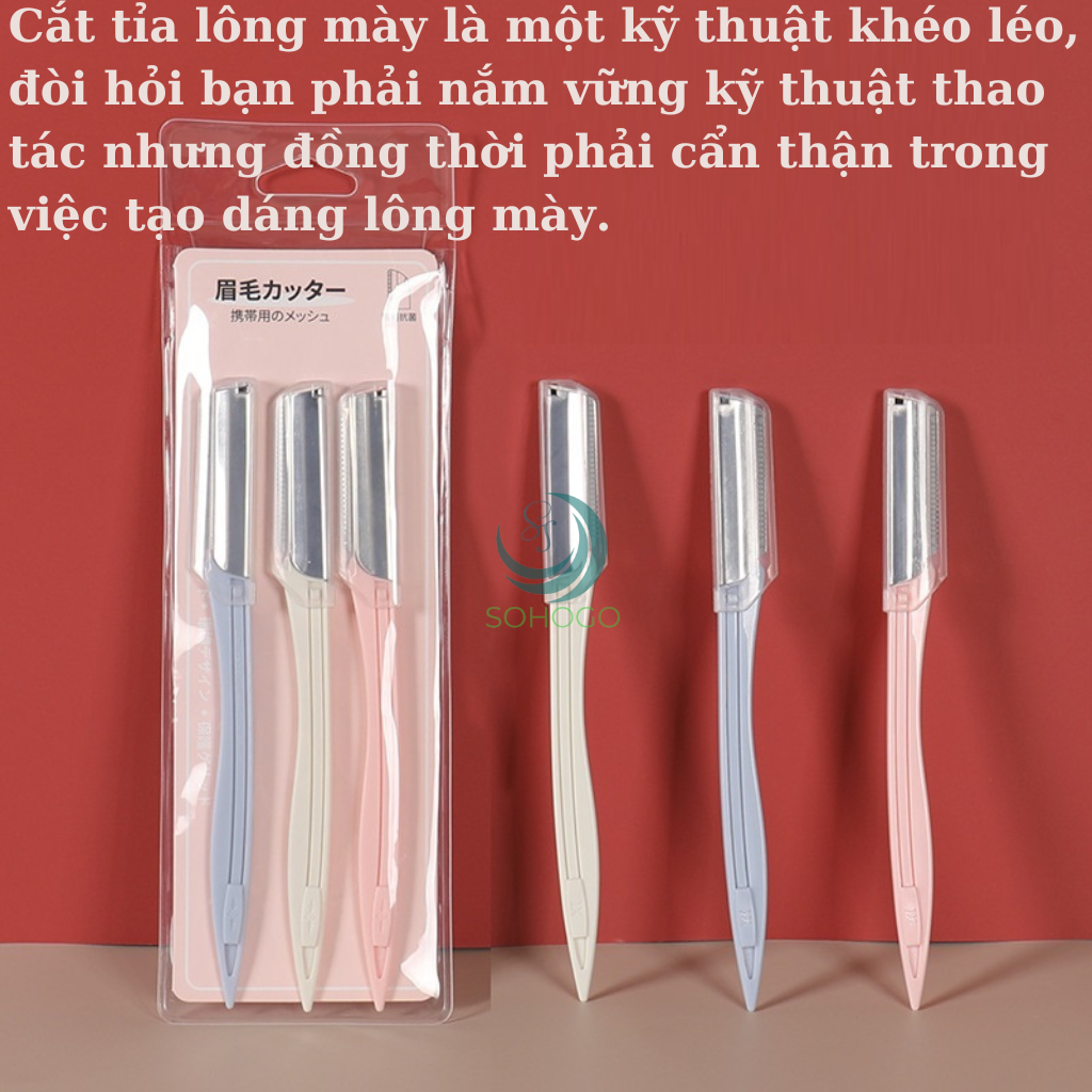 BỘ 3 DAO CẠO LÔNG MÀY MINI – SIÊU GỌN &amp; AN TOÀN DAO CẠO CHÂN MÀY 3 CÂY – NHỎ GỌN, SẮC BÉN, DỄ DÙNG DAO CẠO MÀY SIÊU NHỎ – AN TOÀN CHO DA NHẠY CẢM BỘ DAO CẠO LÔNG MÀY CÓ NẮP – TIỆN DỤNG &amp; NHẸ NHÀNG