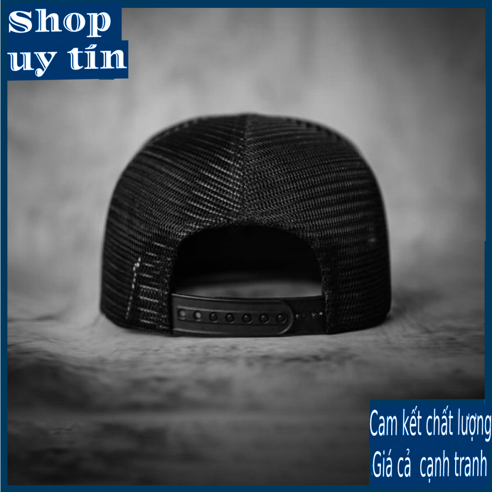 Freeship - MŨ NÓN KẾT LƯỠI TRAI SNAPBACK SUPER LOGO DA XÁM PHỐI LƯỚI THỜI TRANG NAM NỮ CHẤT LƯỢNG CAO CẤP