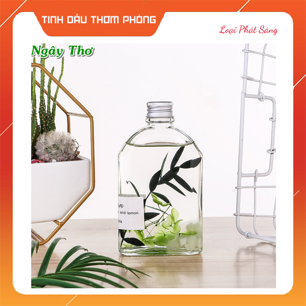 Tinh Dầu Thơm Phòng Ngây Thơ Có Que Gỗ Khuếch Tán Phát Sáng Ban Đêm - Nước Hoa Thơm Phòng Ngây Thơ 100ml