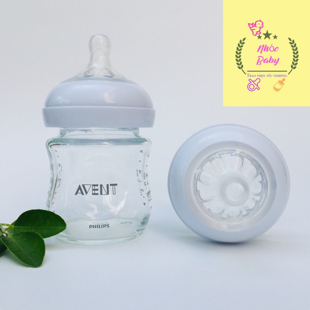 Bình sữa Thủy tinh Avent Natural Cổ Rộng 120ml/240ml