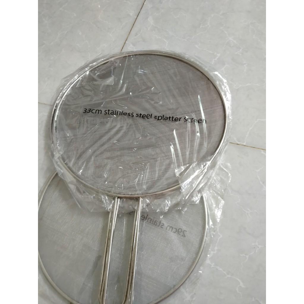 Nắp vung chắn dầu mỡ có cán 29cm