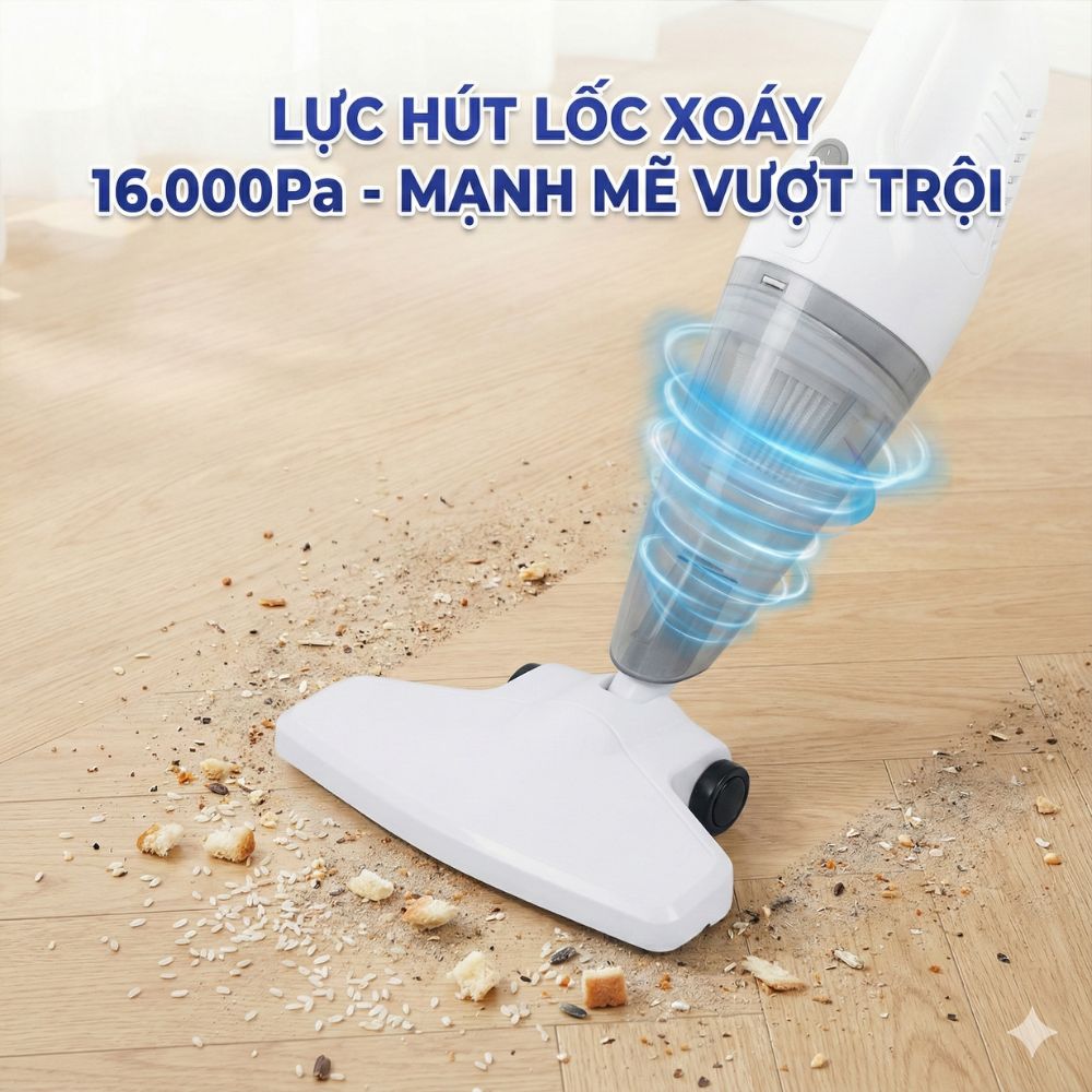 Máy Hút Bụi Cầm Tay Kachi MK438 600W - Lực Hút Mạnh Mẽ, Thiết Kế Linh Hoạt, Sạch Mọi Ngóc Ngách - hàng chính hãng