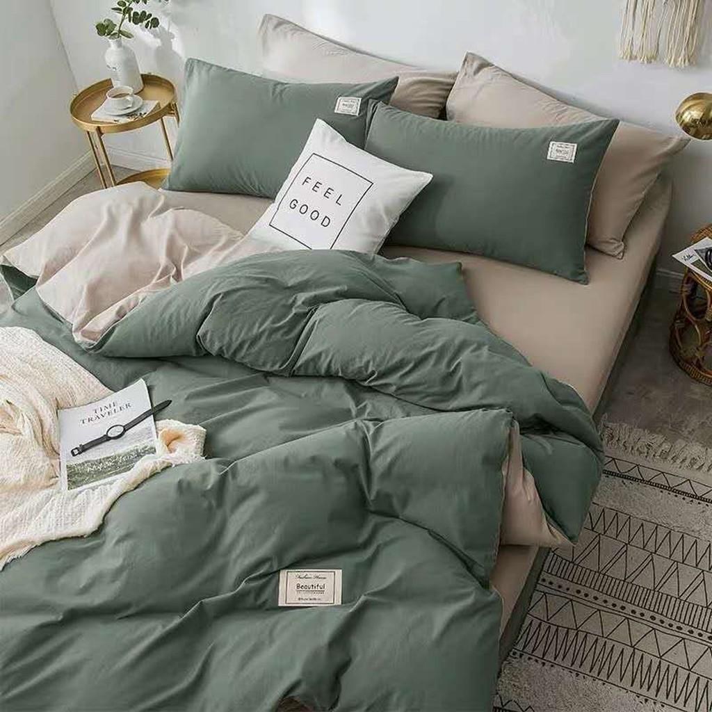 Bộ Chăn Ga Gối Cotton đũi hàng nhập cao cấp - tổng hợp