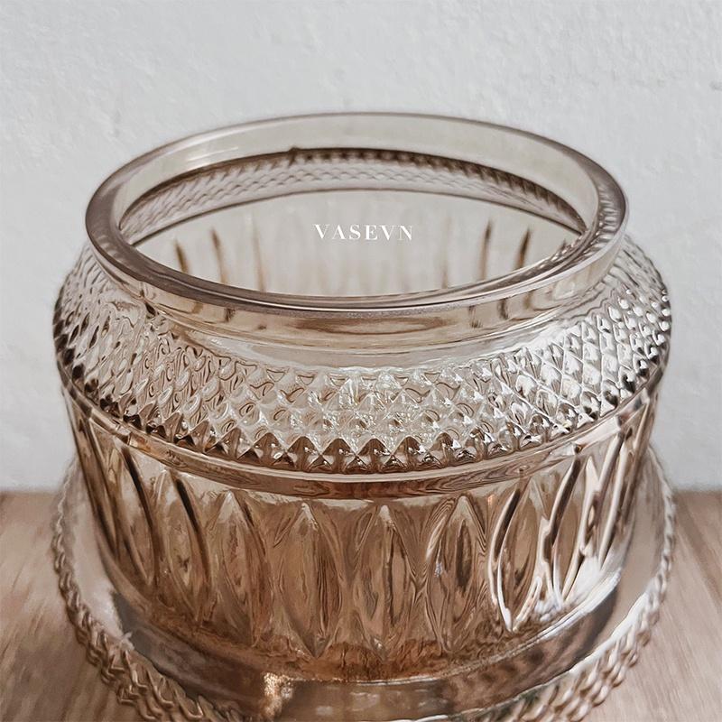 Bình Hoa Thủy Tinh Phong Cách Vintage - Qùa Tặng - Decor