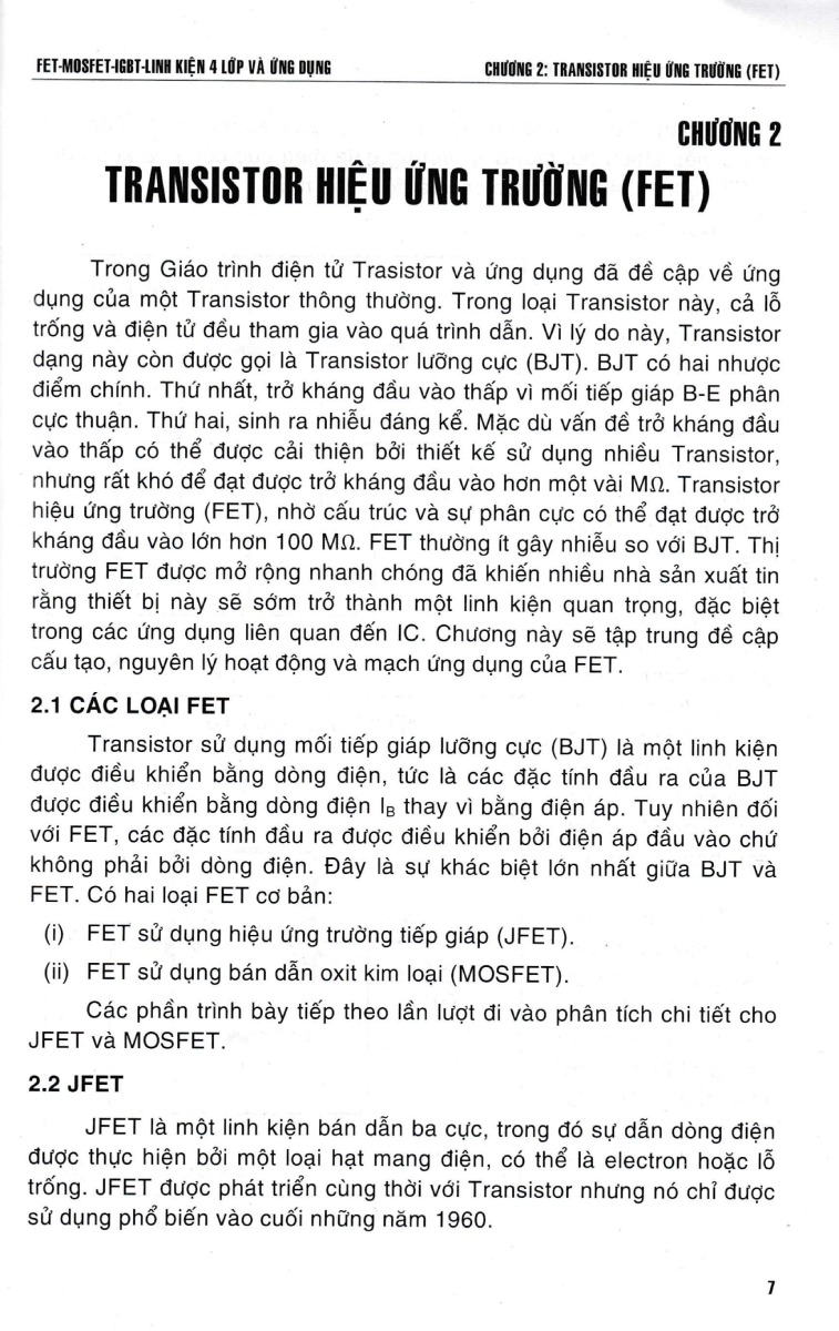 Giáo Trình Điện Tử FET - MOSFET - IGBT Linh Kiện 4 Lớp Và Ứng Dụng _STK