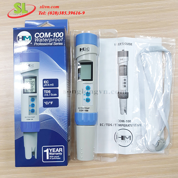 Bút đo EC TDS Trong Nước Com 100