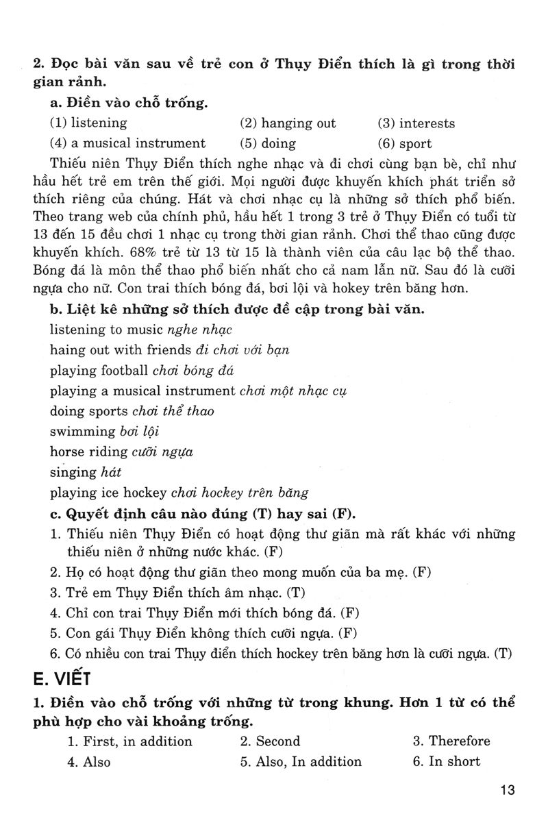 GIẢI SÁCH BÀI TẬP TIẾNG ANH 8 (THEO CHƯƠNG TRÌNH THÍ ĐIỂM) - TẬP 1 &amp; 2( Tái bản)