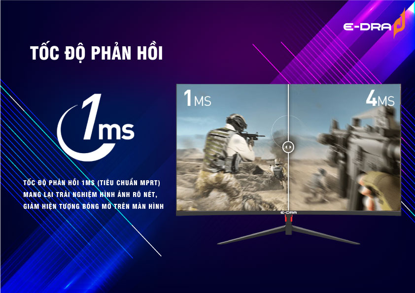 Màn hình máy tính gaming E-Dra EGM27C240s cong 27 inch FullHD 240hz - Hàng chính hãng