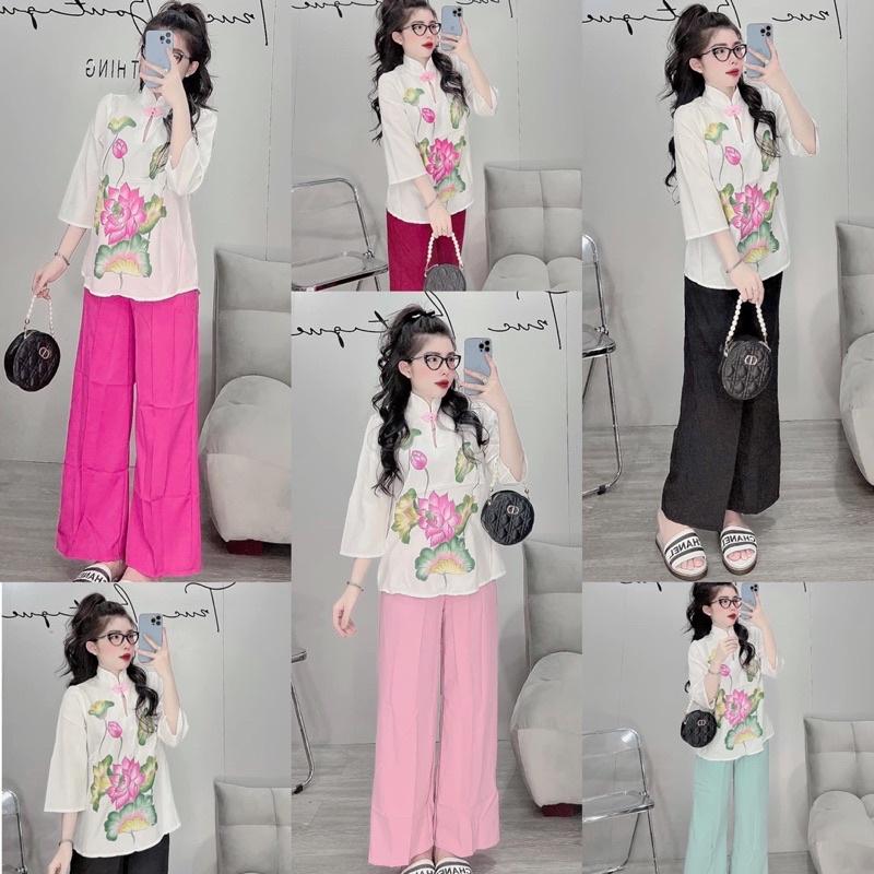 Set lam lụa tay lỡ đi chùa, đi lễ ️ Set lam đẹp giá tốt