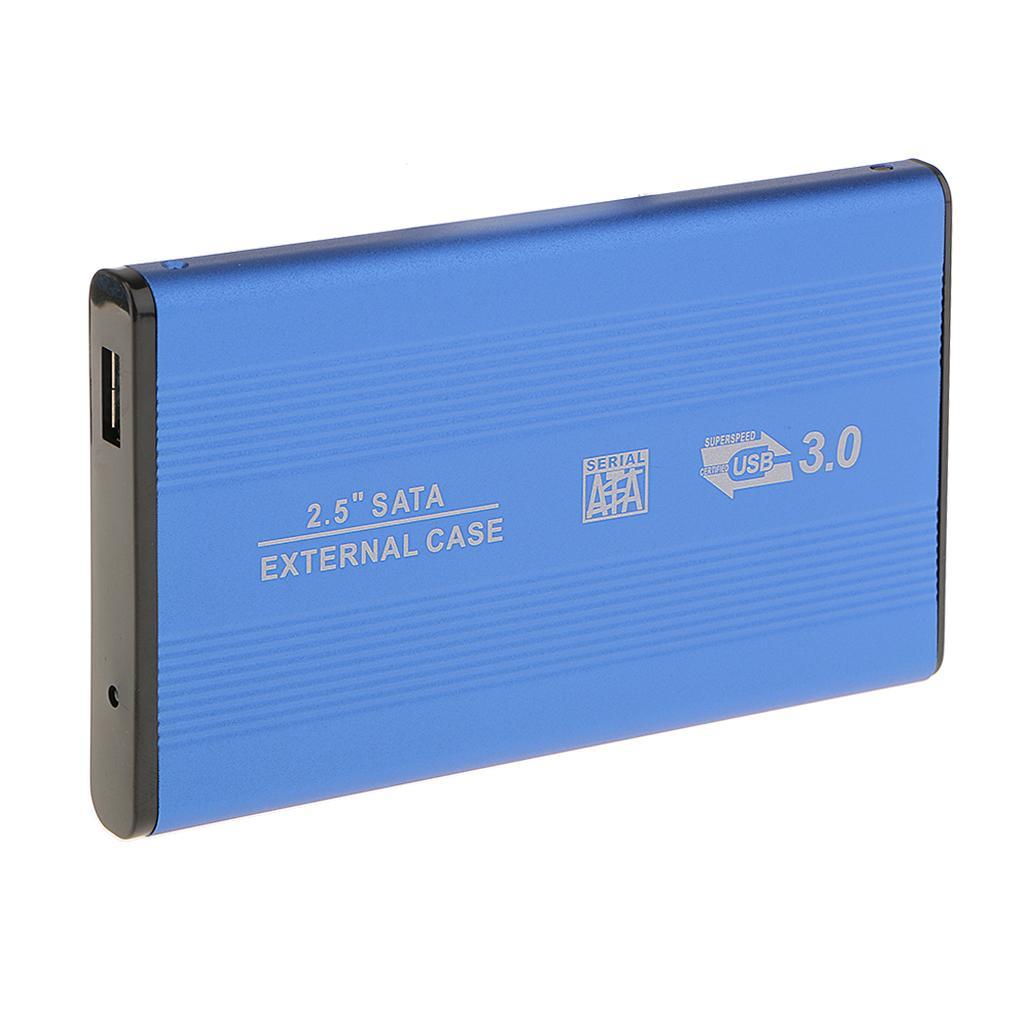 2.5" Sata USB3.0 Hard Drive HDD Case External Laptop Disk Case Blue