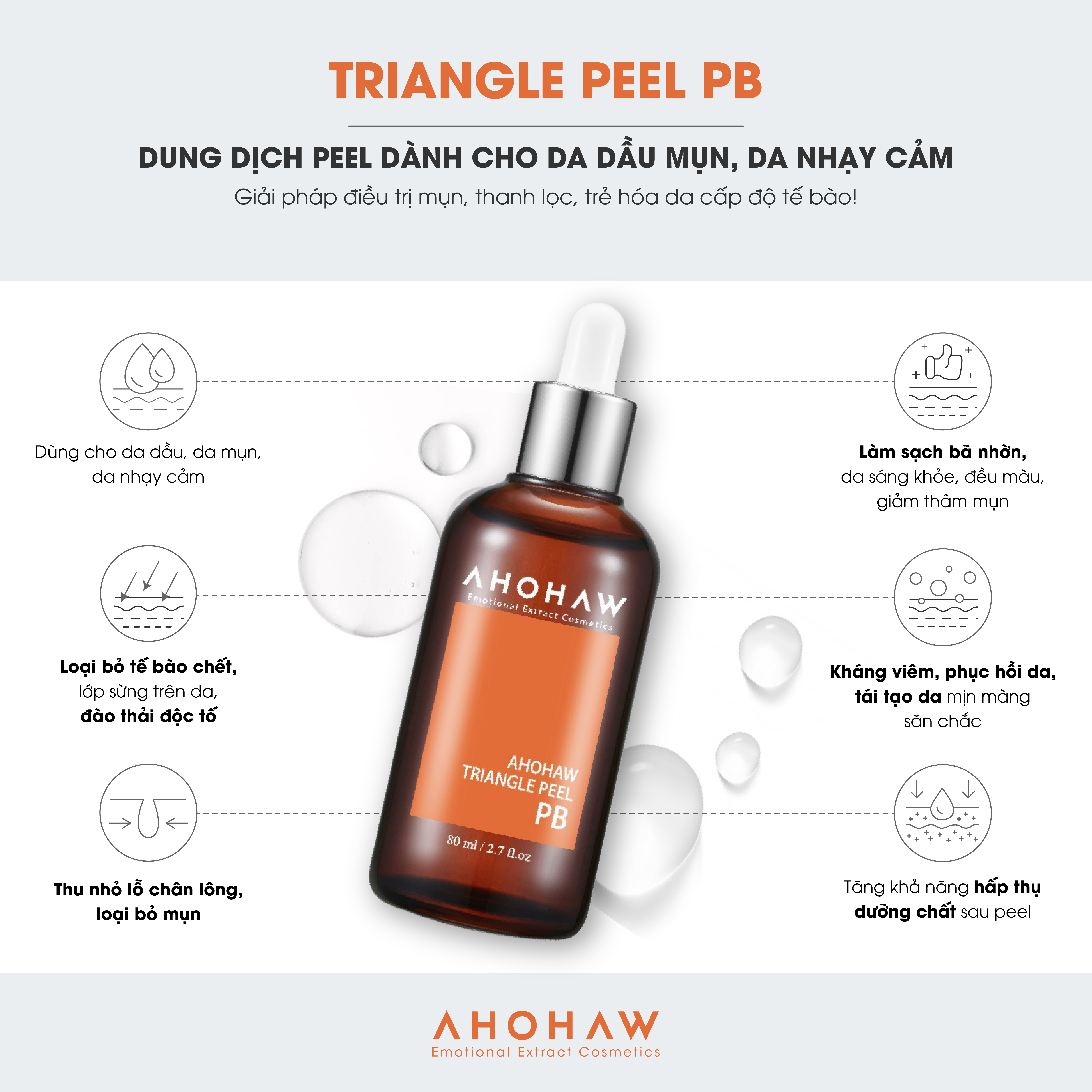 Peel Da Dầu, Mụn Ahohaw Triangle Peel PB - Hàng Chính Hãng