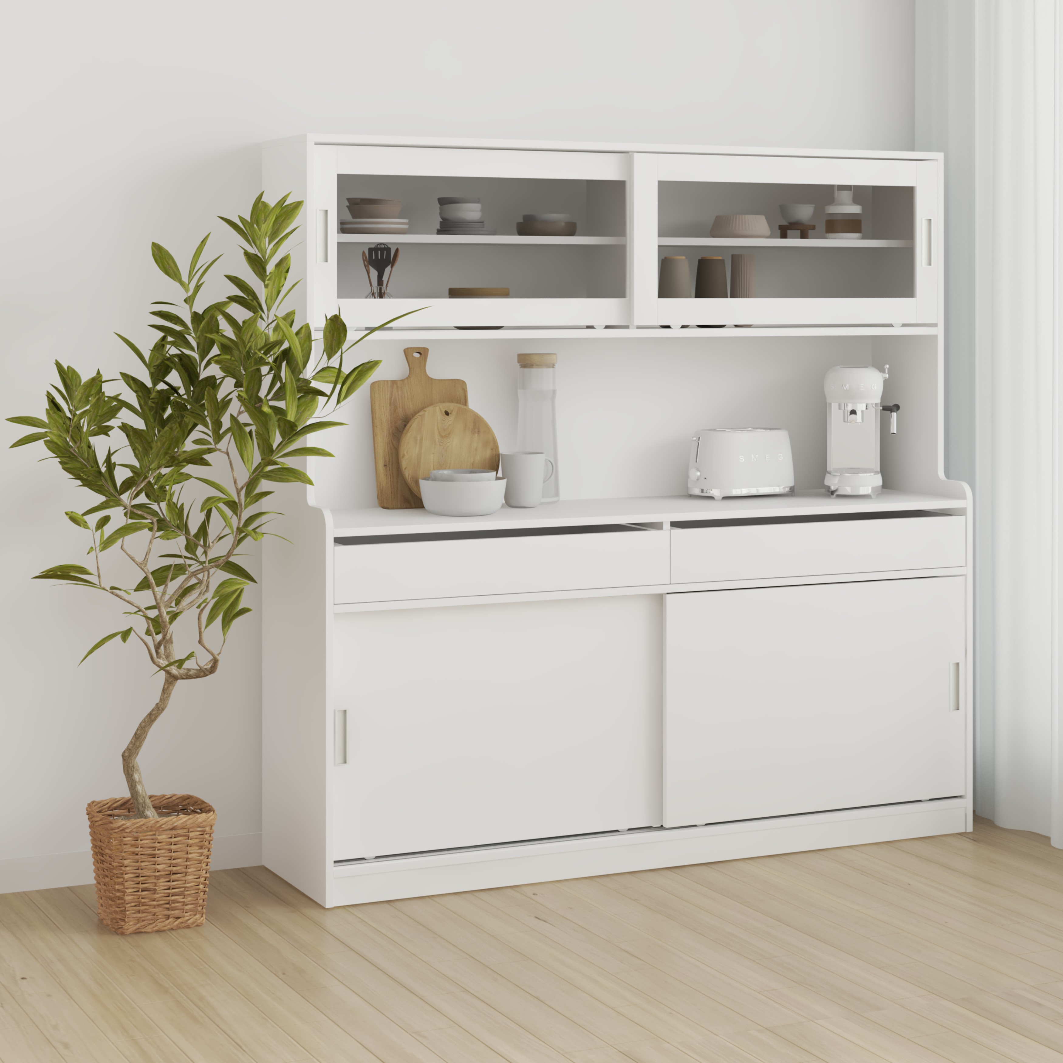 [Happy Home Furniture] LUCA, Kệ lưu trữ nhà bếp, 160cm x 42cm x 160cm ( DxRxC), TCL_013
